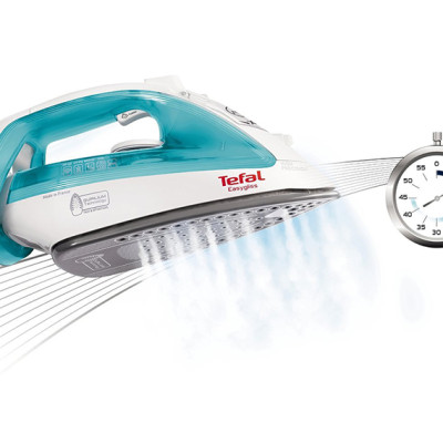 Bàn Ủi Hơi Nước TEFAL FV3910 - Trắng Xanh - Hàng Chính Hãng